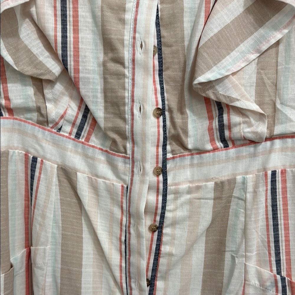 Striped Button-Down Dress - Picture 2 of 8